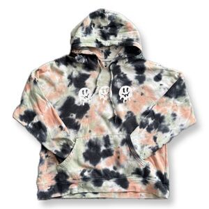 ALab Tie-Dye Hoodie with Ghost Smiley Print